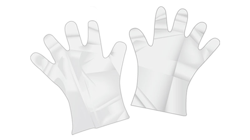 衛生材料　ポリ手袋のことなら包装資材のシンセー