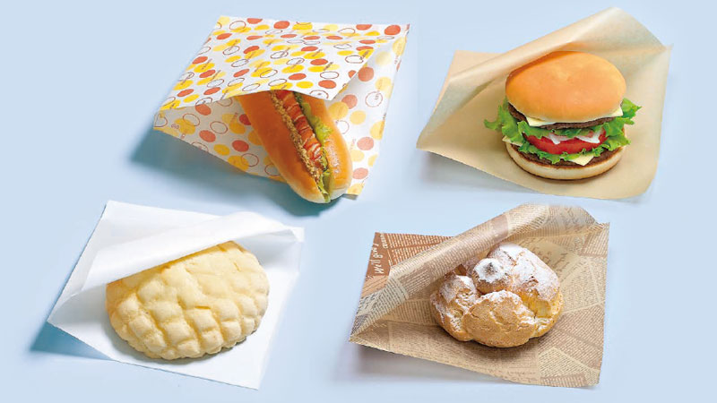 食品包装資材　バーガー袋のことなら包装資材のシンセー