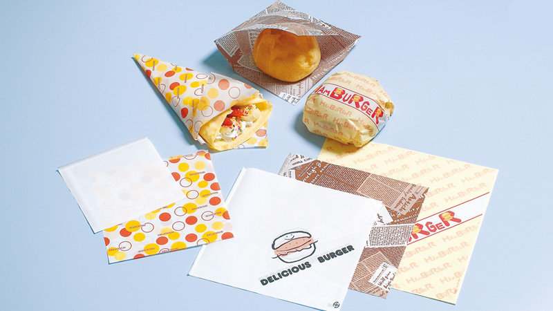 食品包装資材　バーガー袋のことなら包装資材のシンセー